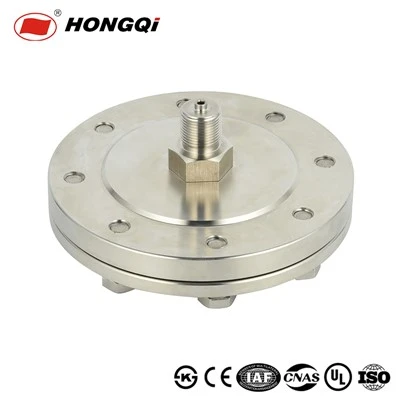 Flange Connection Diaphragm Pressure Gauge, Stainless Hlau Tsim