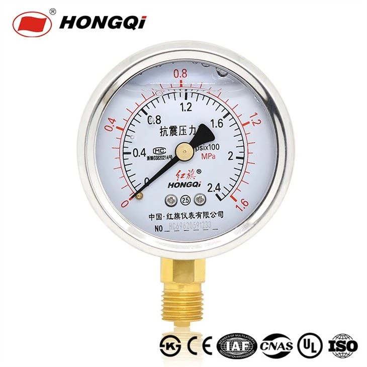 2.5 "Stainless Steel Case Liquid Filled Pressure Gauge Manometer