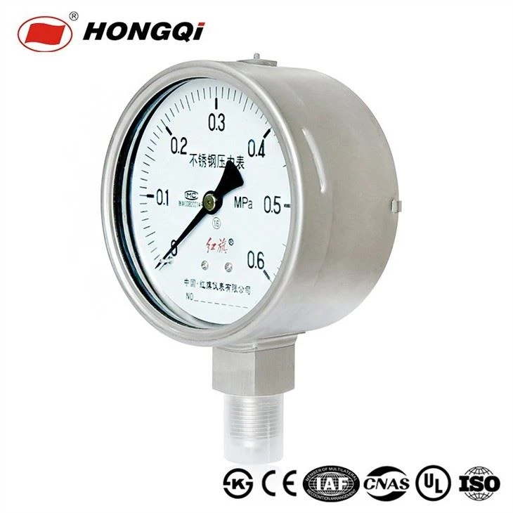 All Stainless Steel Safety Pressure Gauge Manometer