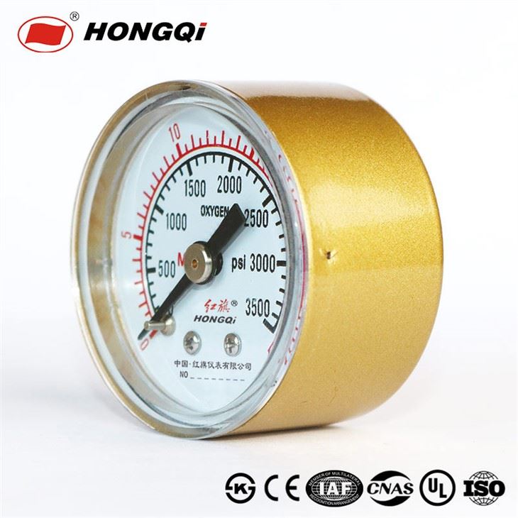 Customizable Double Scale Axial Pressure Gauge