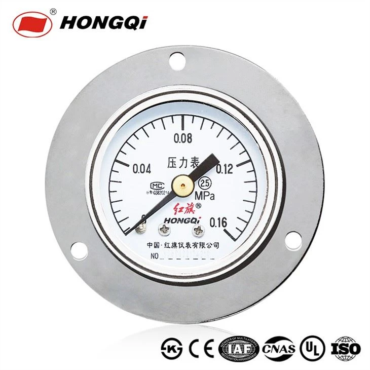 General Pressure Gauges Nrog Hauv qab lossis Center Back Mount 1/2 "Connection