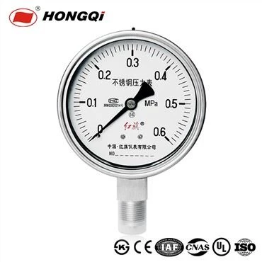 100mm 4 "High Quality Safety Dry Filled Stainless Steel Tube Manometer