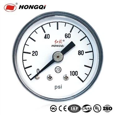 40mm Back Mount Pressure Gauge Axial Direction
