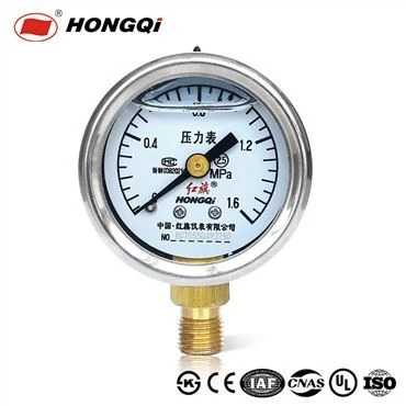 40mm Stainless Hlau Case Liquid Filled Pressure Gauge Manometer
