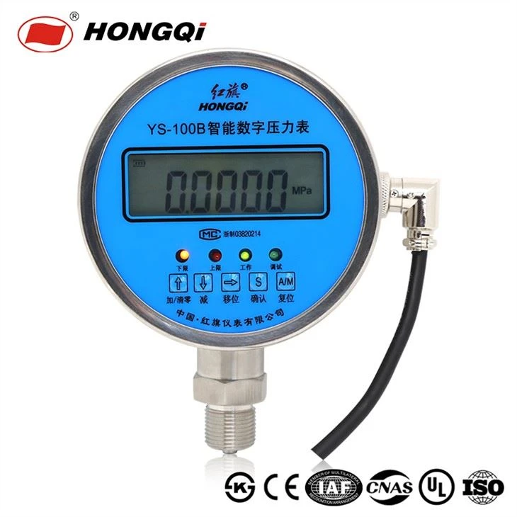 Stainless hlau 316 Nqus Ntsej Muag Digital Pressure Gauge